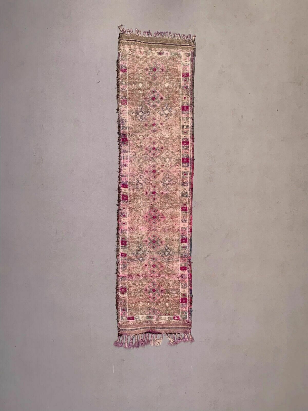 Vintage Turkish Tribal Runner 330x84 Cm Veg Dye Wool Rug Tribal, Handmade photo furniture