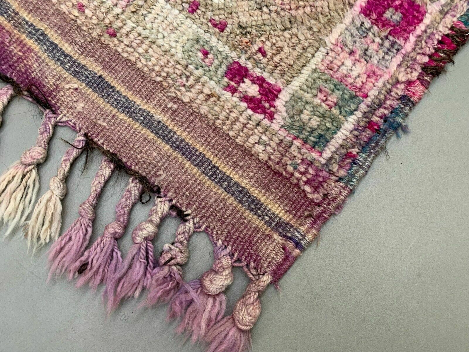 Vintage Turkish Tribal Runner 330x84 Cm Veg Dye Wool Rug Tribal, Handmade photo 735.0