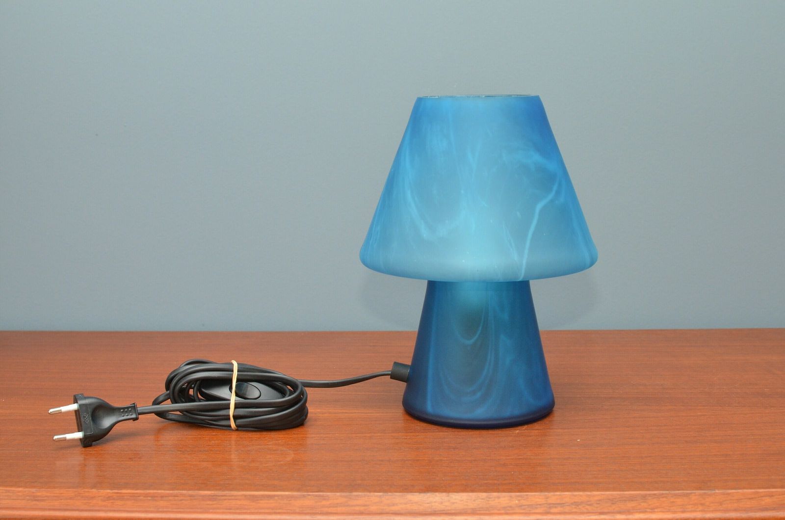 Vintage Murano Swirled Glass Mushroom Table Lamp, Italy 1980s photo furniture
