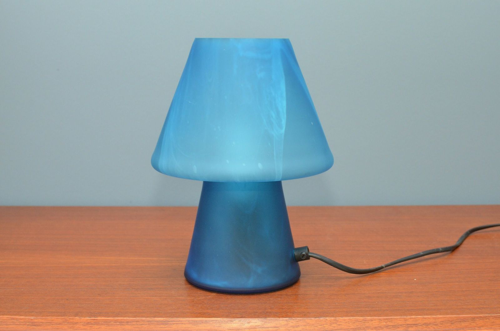 Vintage Murano Swirled Glass Mushroom Table Lamp, Italy 1980s photo 223.0
