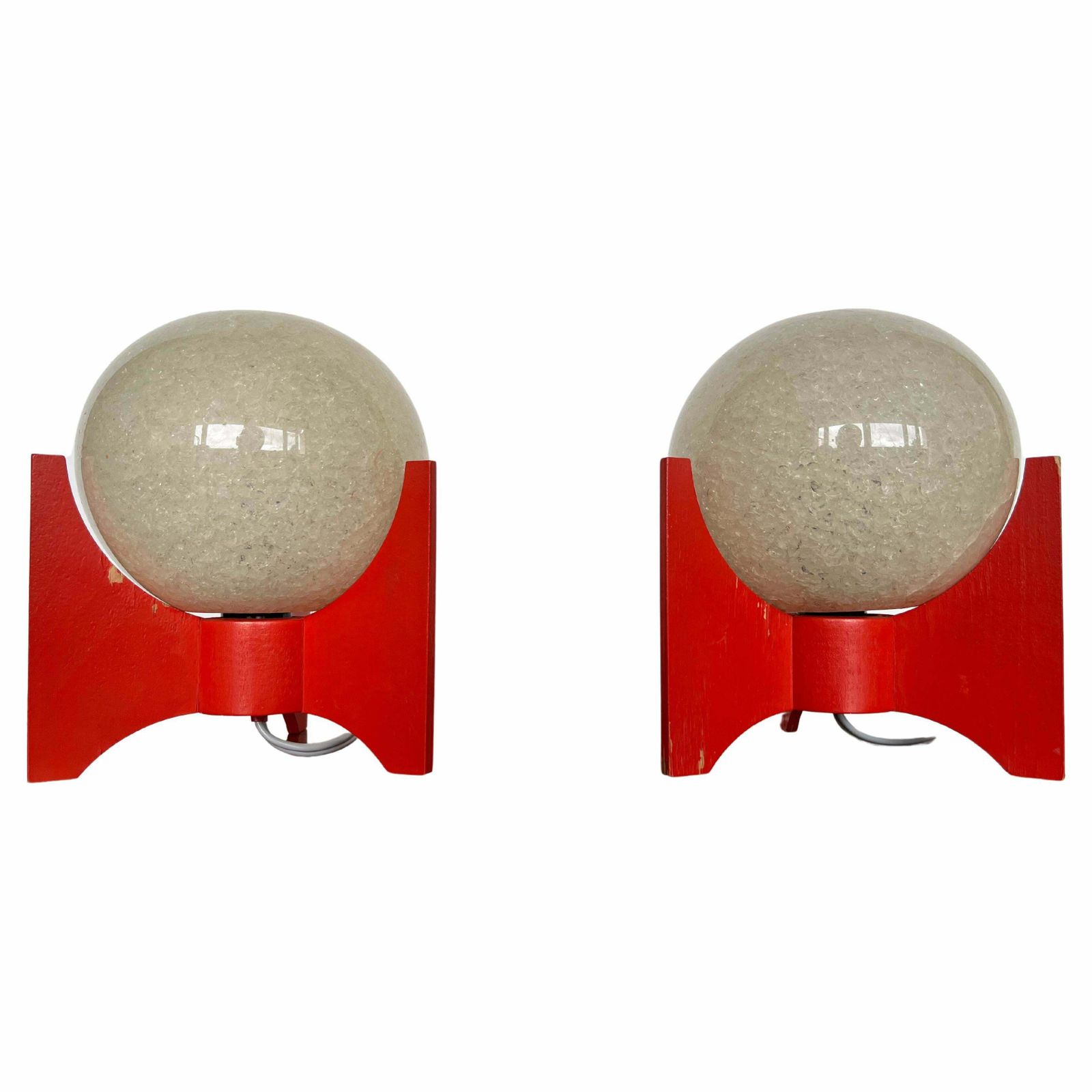 Pair Of Space Age Table Lamps Rocket By Pokrok Zilina, 1970s