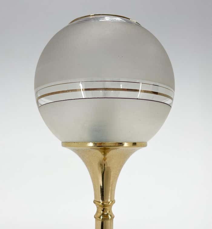 1970's Italian Metal & Glass Floor Lamp photo vintage
