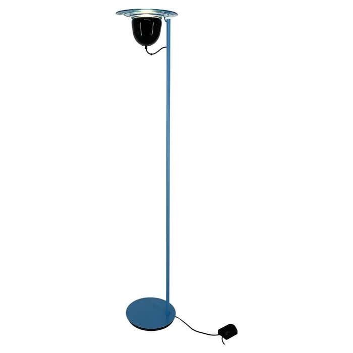 1970's Rare Vetri Murano Glass & Metal Floor Lamp, Italy