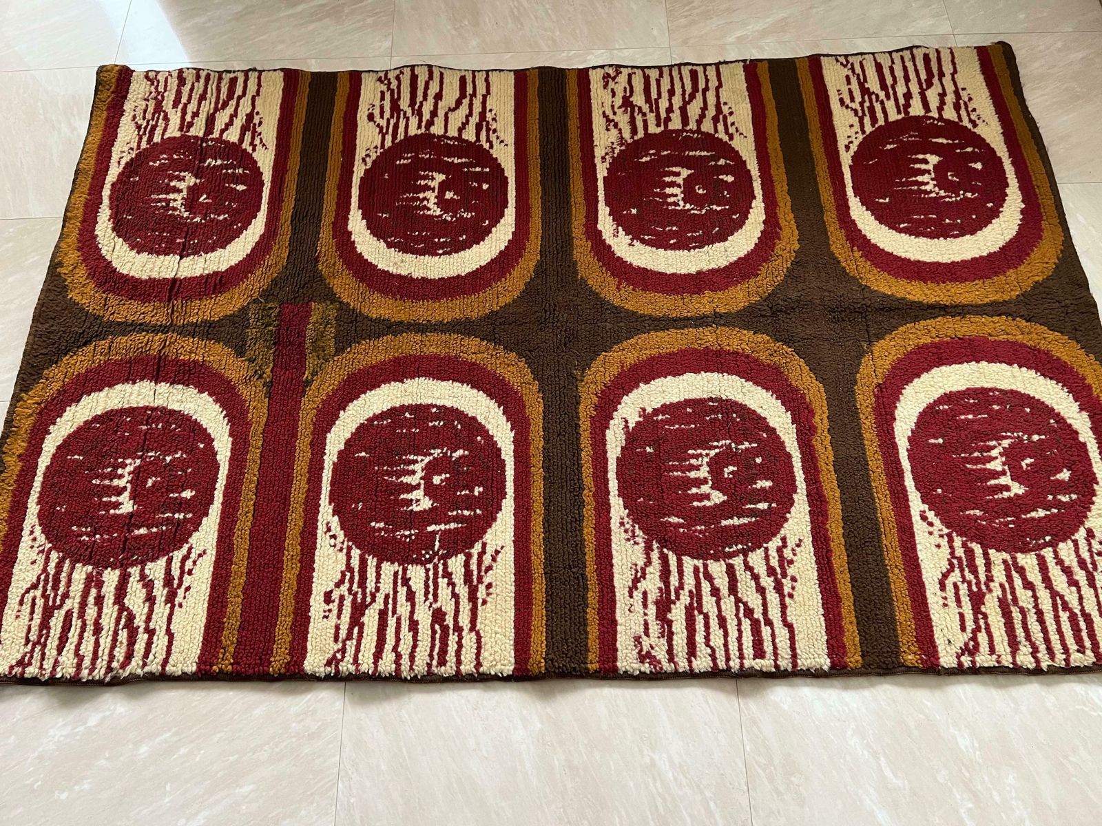 Design Scandinavian Vegan Friendly Carpet / Rug In Ege Rya Style  Around 1970s photo Textiles