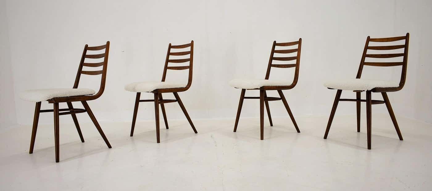 1960s Set Of Four Dining Bentwood Chairs By Ton, Czechoslovakia photo furniture