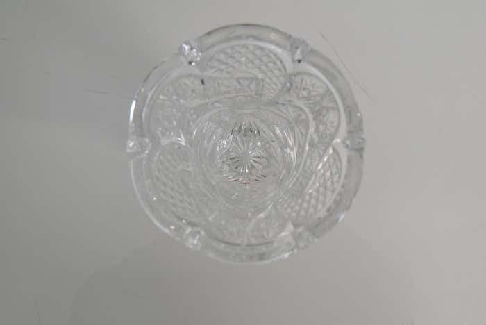 Mid Century Crystal Vase, Bohemia, 1950's photo Home Decor