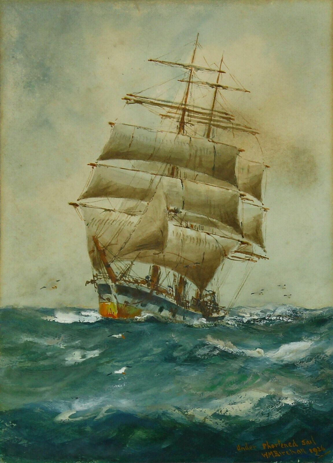 Watercolour And Gouache By William Minshall Birchall. Under Shortened Sail photo furniture