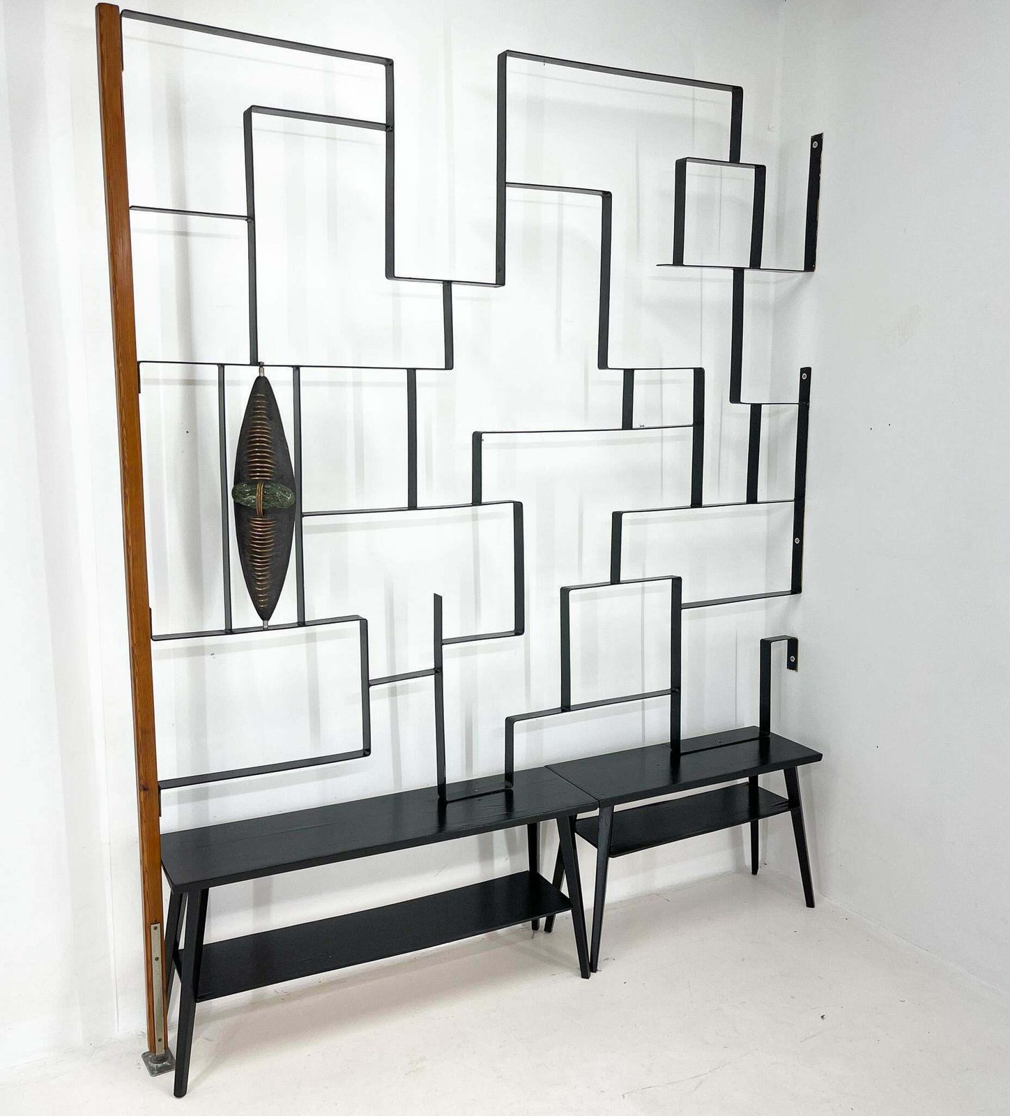 1960''S Art Wall Unit Or Room Divider With Sculpture By Jelínek photo furniture