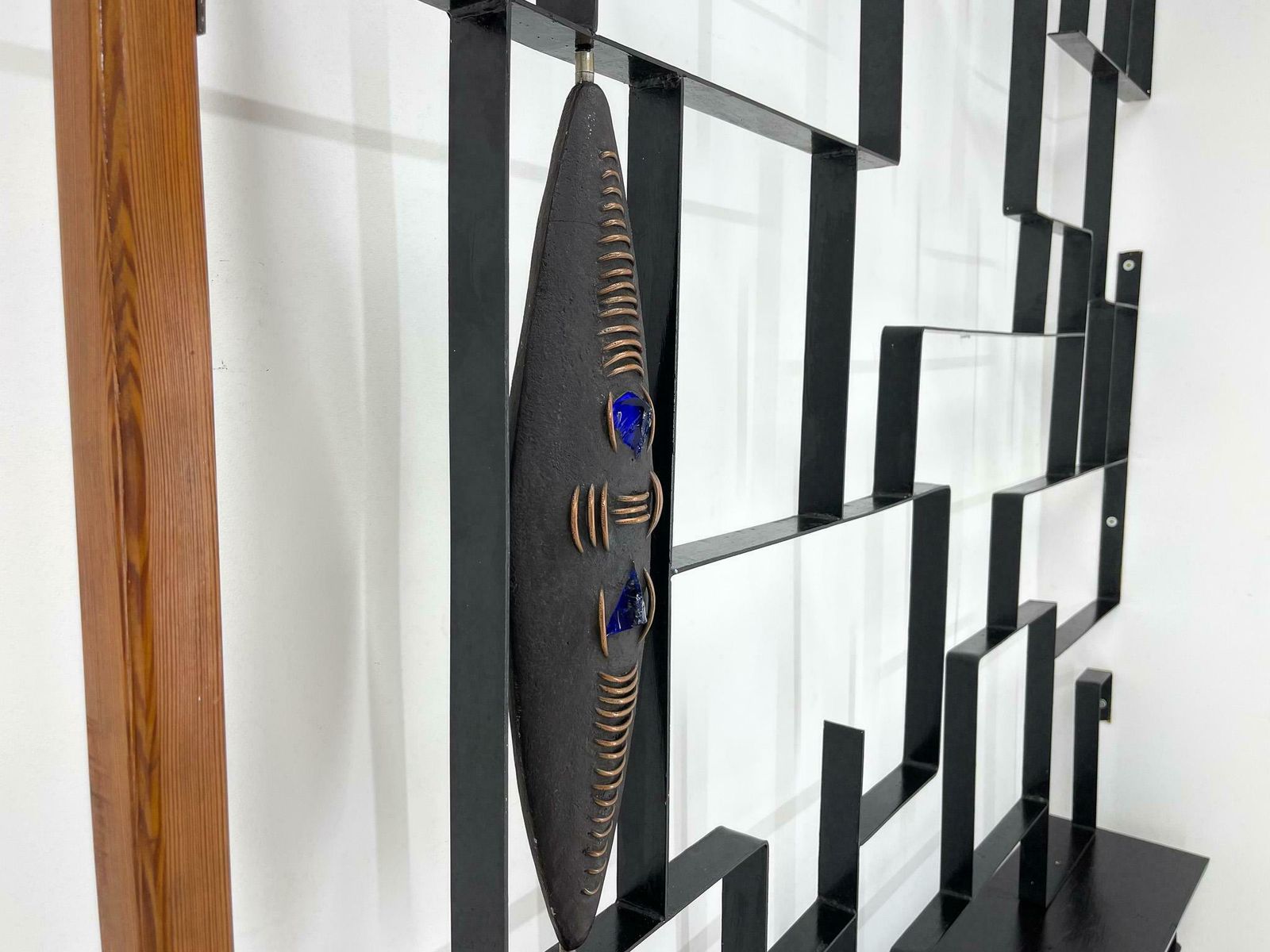 1960''S Art Wall Unit Or Room Divider With Sculpture By Jelínek photo Furniture