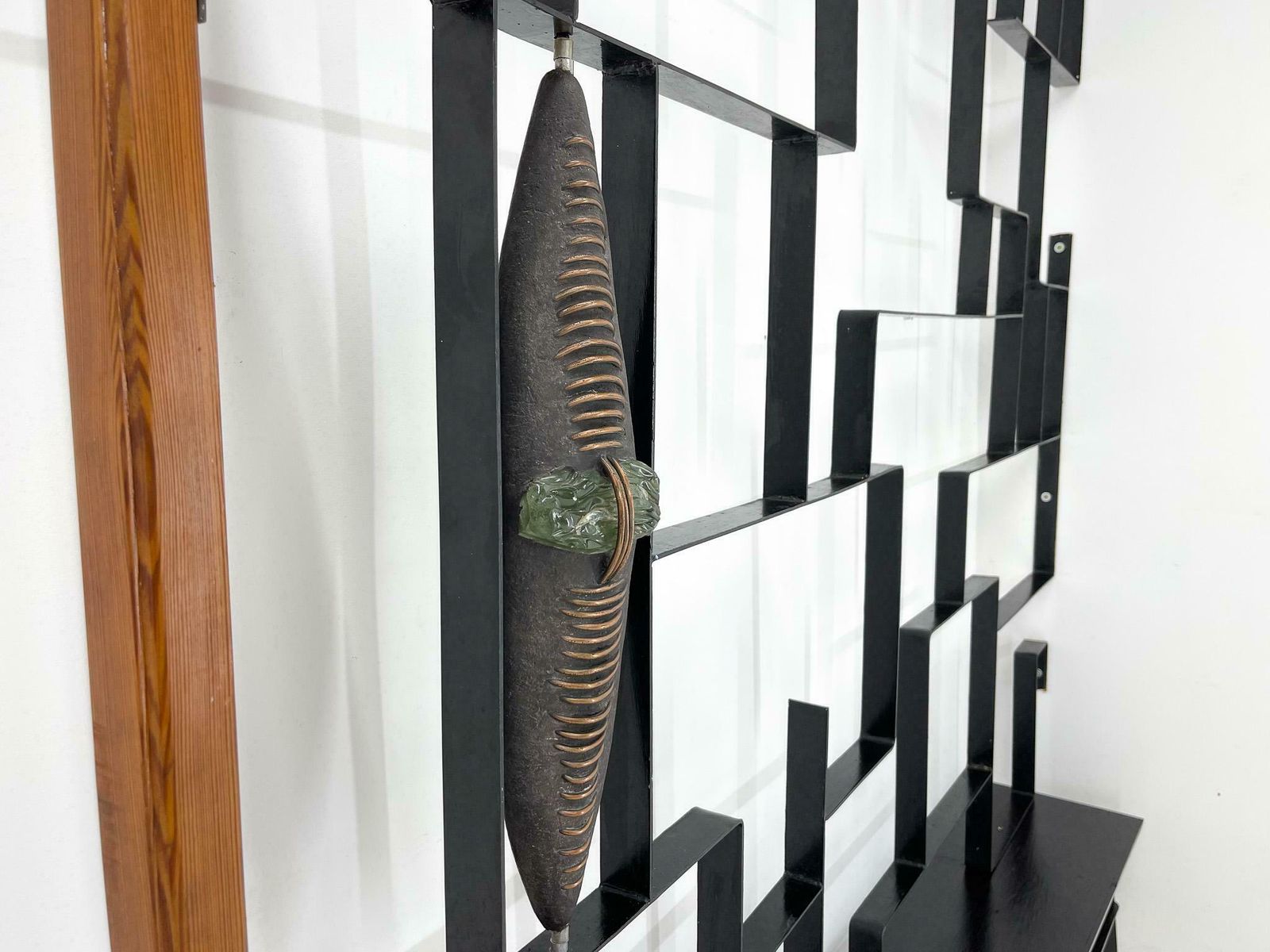 1960''S Art Wall Unit Or Room Divider With Sculpture By Jelínek photo 3012.0