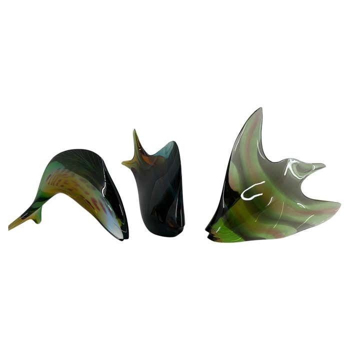 1960's Art Glass Fish Designed By Stanislav Honzík For Nový Bor Glassworks