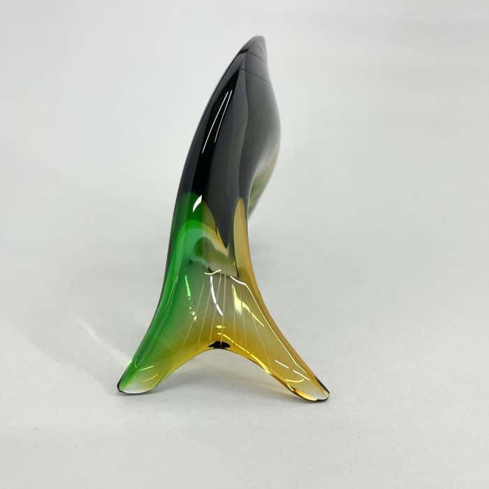 1960's Art Glass Fish Designed By Stanislav Honzík For Nový Bor Glassworks photo 659.0