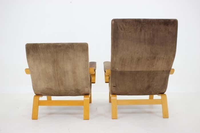 1970s Pair Of Yngve Ekström "Contino" Leather Armachair, Sweden photo buy