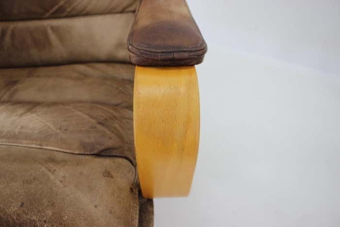 photo buy 1970s Pair Of Yngve Ekström "Contino" Leather Armachair, Sweden
