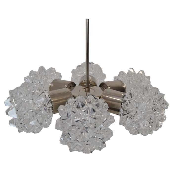 Set Of Two Chandeliers By Kamenicky Senov, 1970's