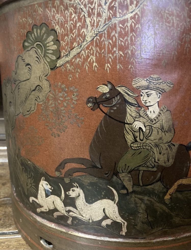 Antique Painted London Co Op Society Brass Milk Churn photo vintage