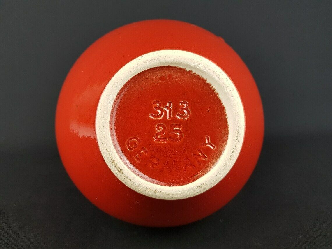 Vintage Dumler Und Breiden Handled Red Vase 315 25 West German Pottery 1970s photo Home Decor