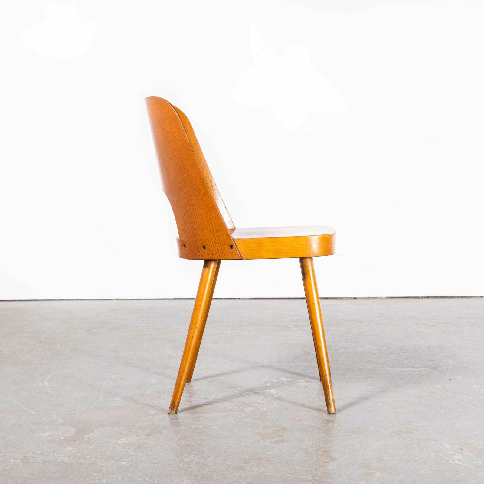 1950’s Honey Oak Side Chairs – Oswald Haerdtl Model 515 – Set Of Three photo vintage