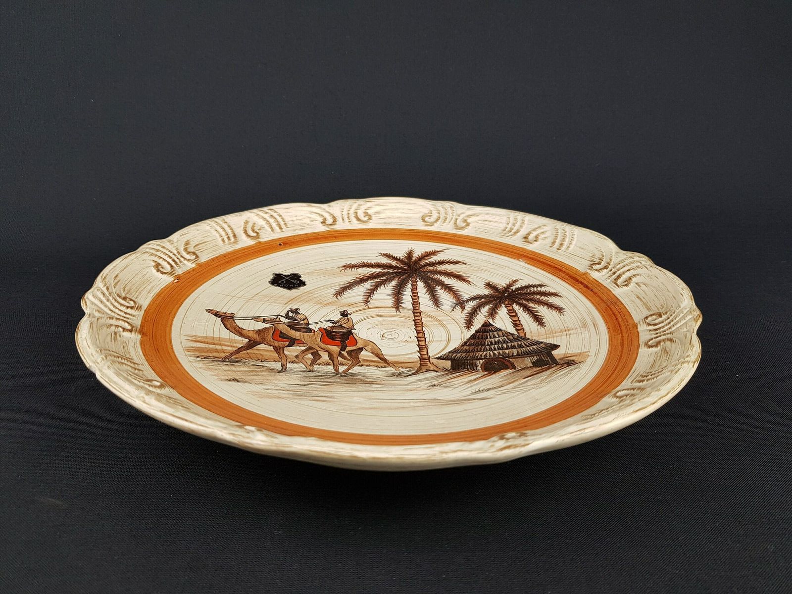 Vintage Dumler Und Breiden Bowl 987/29 With Oase Decor West German Pottery 1960s Fat Lava Era photo for sale