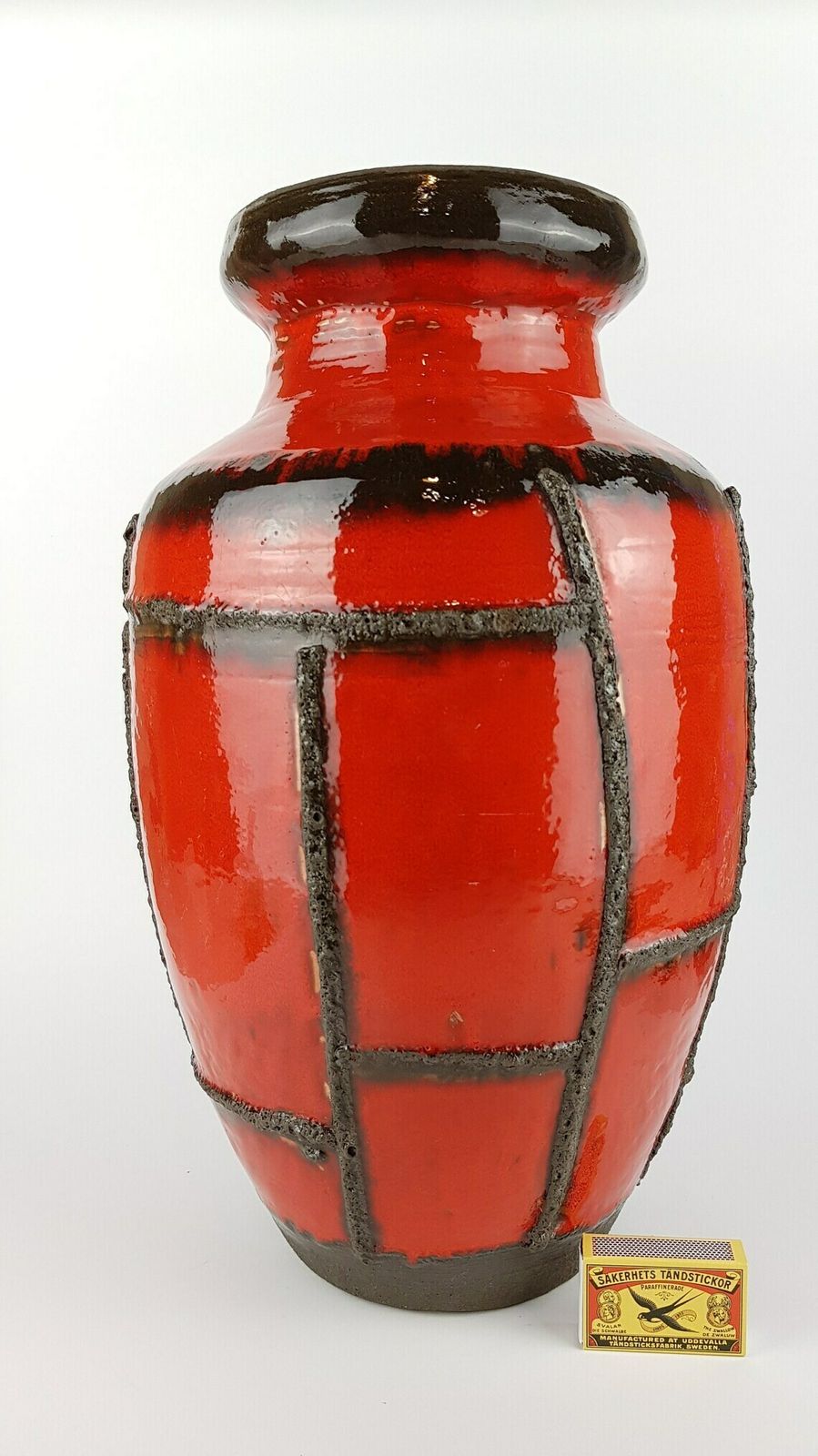 Xxl Vintage Ruscha Keramik Fat Lava Vloervaas 841 Met Costa Decor West German Pottery photo furniture