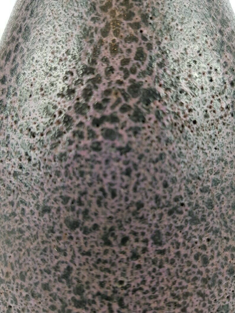 Vintage Gramann Römhild Topferei Studio Art Pottery Black And Purple Vase East German Pottery 1960s photo for sale