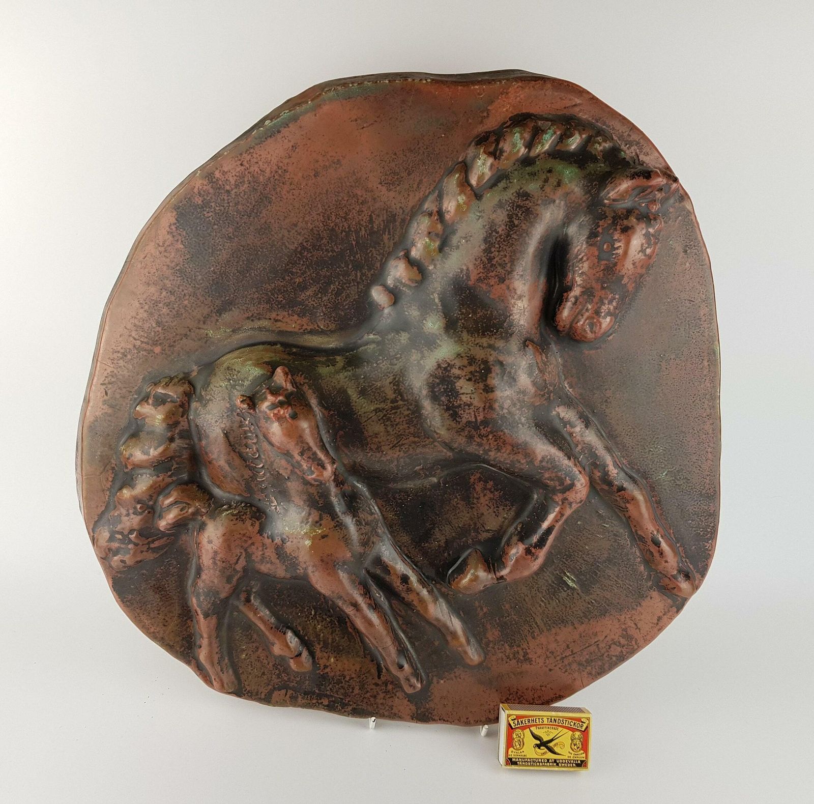 Vintage Paul Dresler Grootenburg Wall Plate With Horses Studio Art Pottery Germany 1960's photo furniture