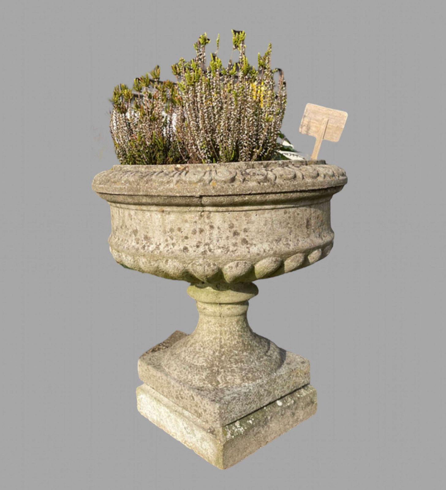 A Pair Of Mid Century Reconstituted Garden Urns photo for sale
