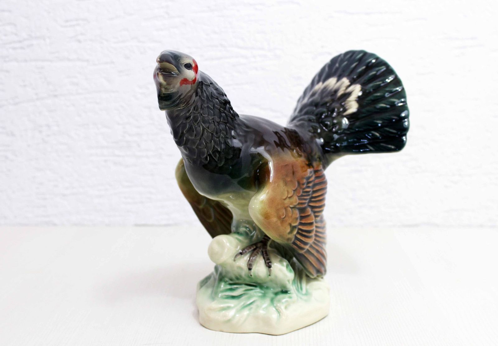 Figurine Of Heather Rooster Or Large Tetra In Ceramic 1970 photo furniture