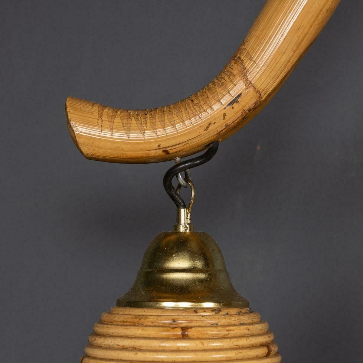 Lighting 20th Century Italian Bamboo Arc Floor Lamp By Vivai Del Sud, C.1970 photo