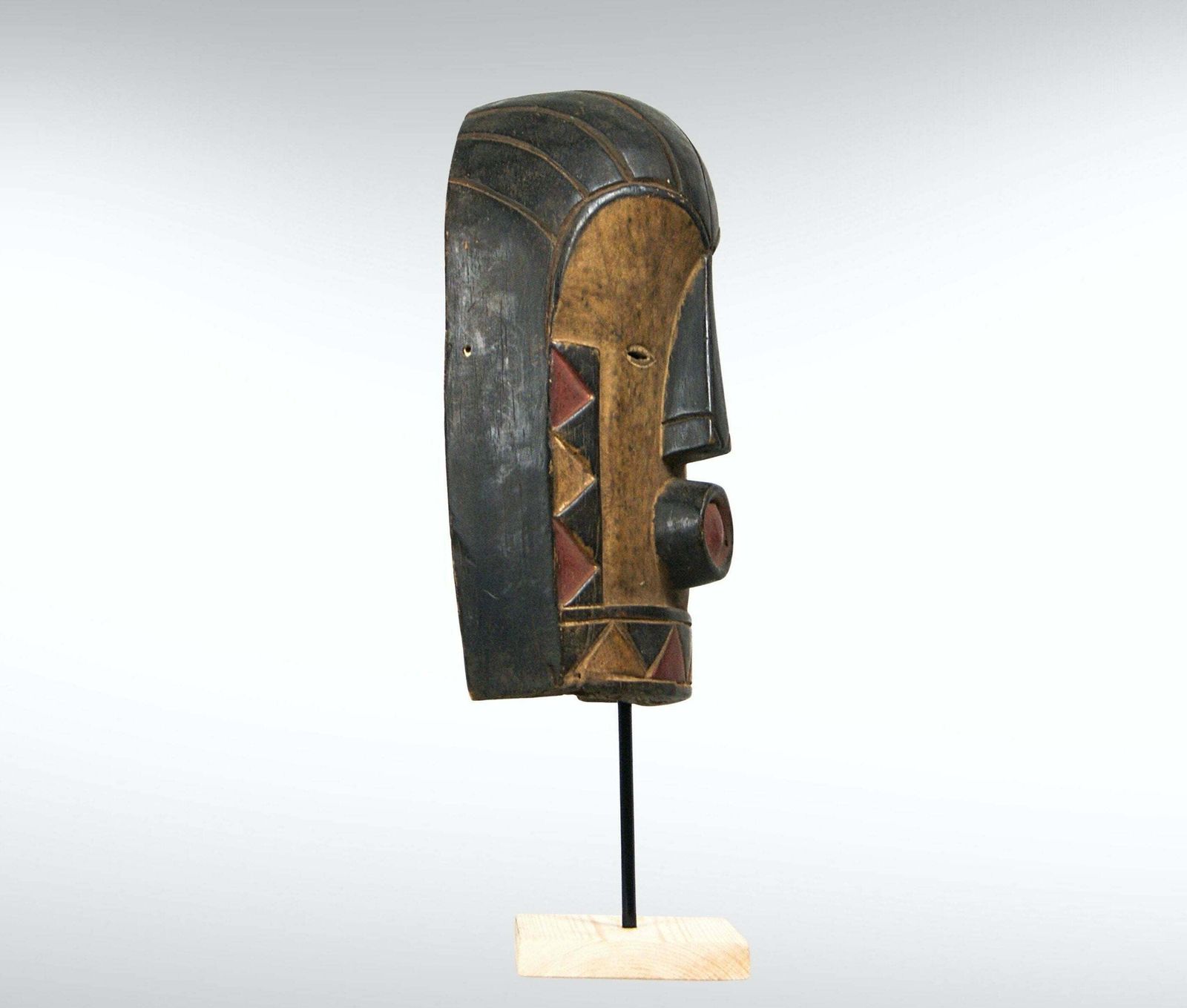 Antique African Drc Ethnic Bira Tribal Mask Wall Hanging photo vintage