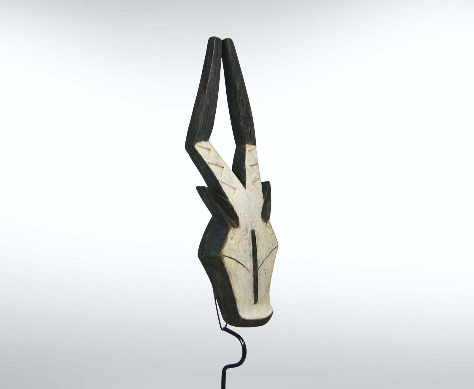 Antique African Gabon Ekuk Kwele Tribal Antelope Mask Wall Hanging photo for sale