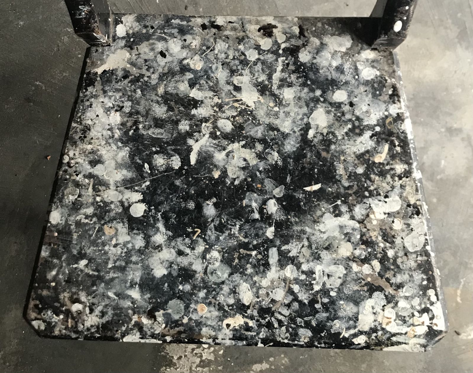 Antique Black Paint Splashed Wooden Artists Chair photo furniture