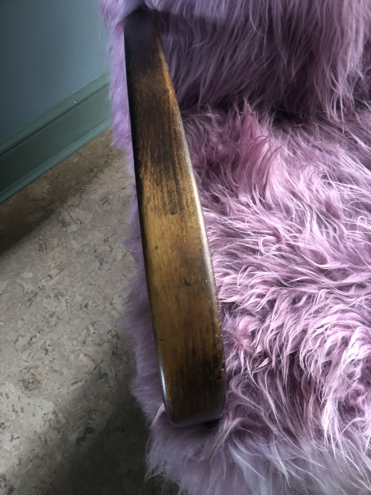 1920 1949 Attributed To Jindrich Halabala Arm Chair In Icelandic Long Sheepskin photo furniture