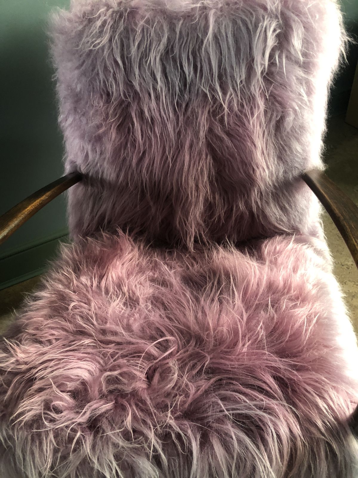 1920 1949 Attributed To Jindrich Halabala Arm Chair In Icelandic Long Sheepskin photo for sale