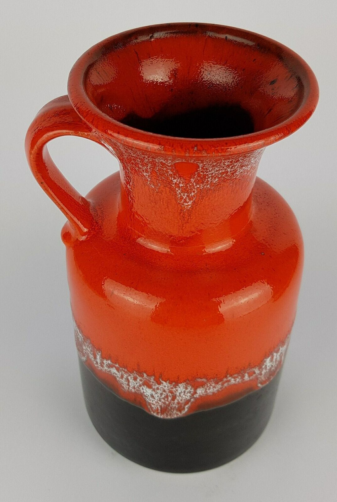 Vintage Jasba Keramik Fat Lava Vase Trumpet West German Pottery photo for sale