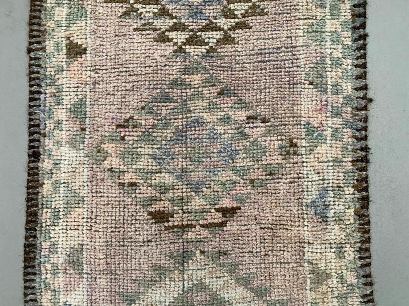 Vintage Turkish Tribal Runner 364x84 Cm Veg Dye Wool Rug Tribal, Handmade photo 795.0