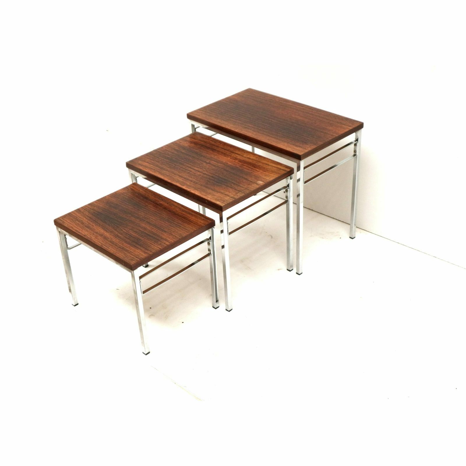 Vintage Mini Set / Set Of 3 Side Tables Made Of Rosewood From The 1960s photo vinterior