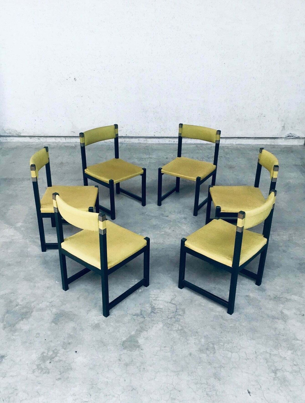 Midcentury Modern Design Dining Chair Set By J. Batenburg For Mi  Belgium 1969 photo buy