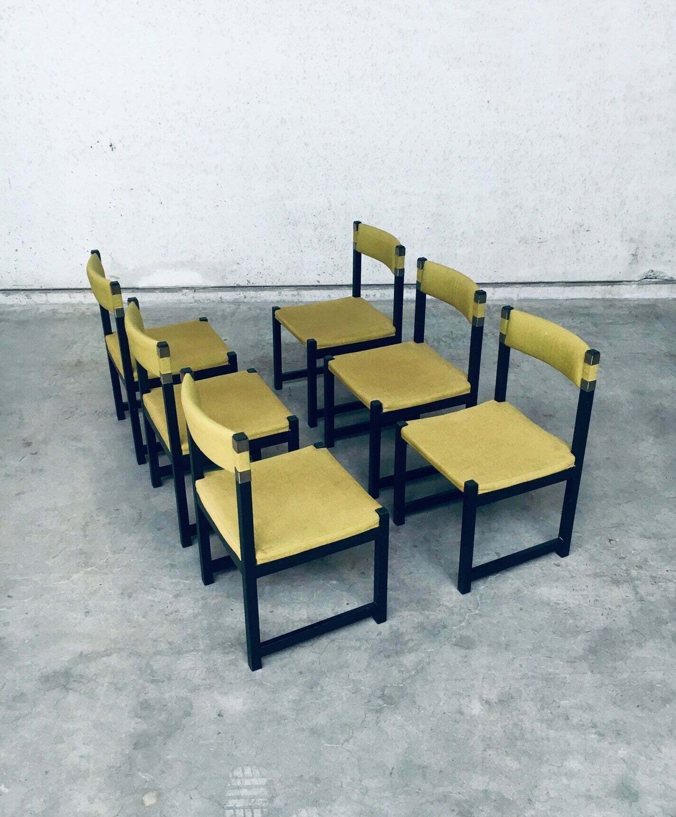 photo vintage Midcentury Modern Design Dining Chair Set By J. Batenburg For Mi  Belgium 1969