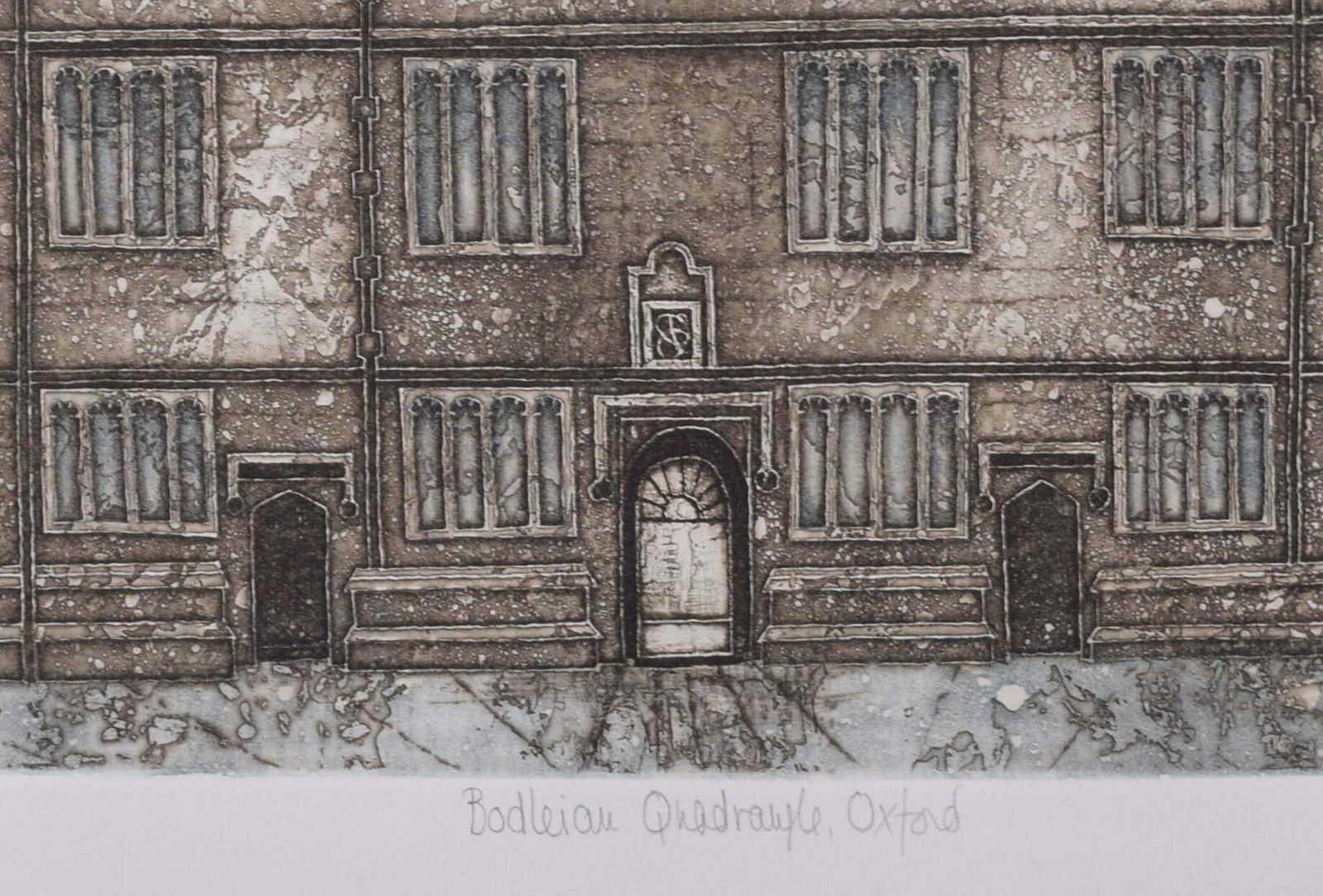 Valerie Thornton Bodleian Library, University Of Oxford 20th Century Etching By Valerie Thornton photo furniture