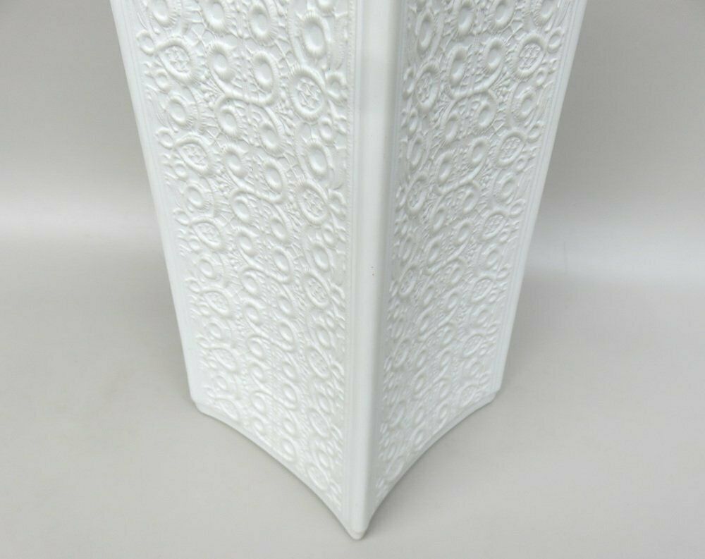 Op Art Floor Vase In Biscuit Porcelain From Schumann Arzberg, Bavaria, Germany, 1970s photo vintage