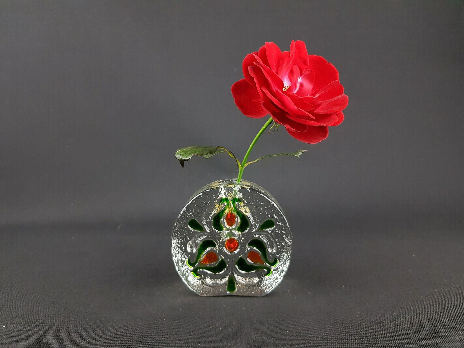 Vintage Walther Sohne Solifleur Transparante Glazen Vaas, West Duitsland, Ca. Jaren 1960–1970 photo Woonaccessoires