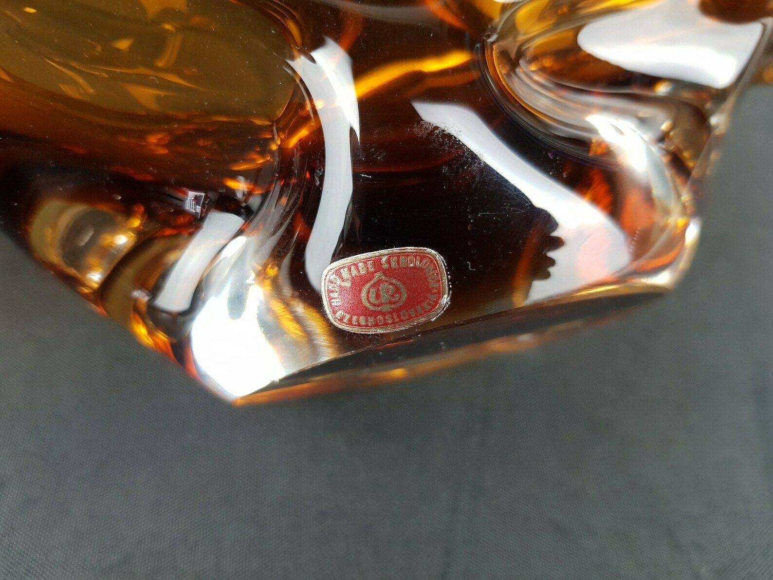 Vintage Jan Beranek Glass Bowl From Czech Slovakia 1960s photo buy