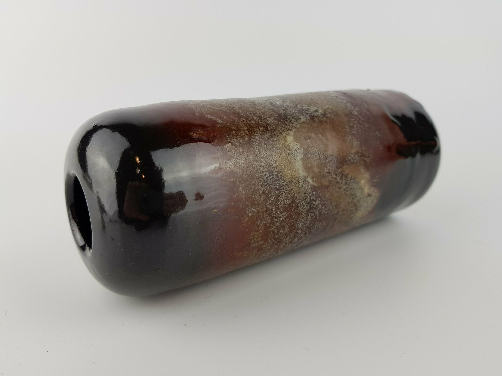 Vintage Elmer Kubicek Studio Art Pottery Stylish Brown Vase West Germany 1960s photo Home Decor