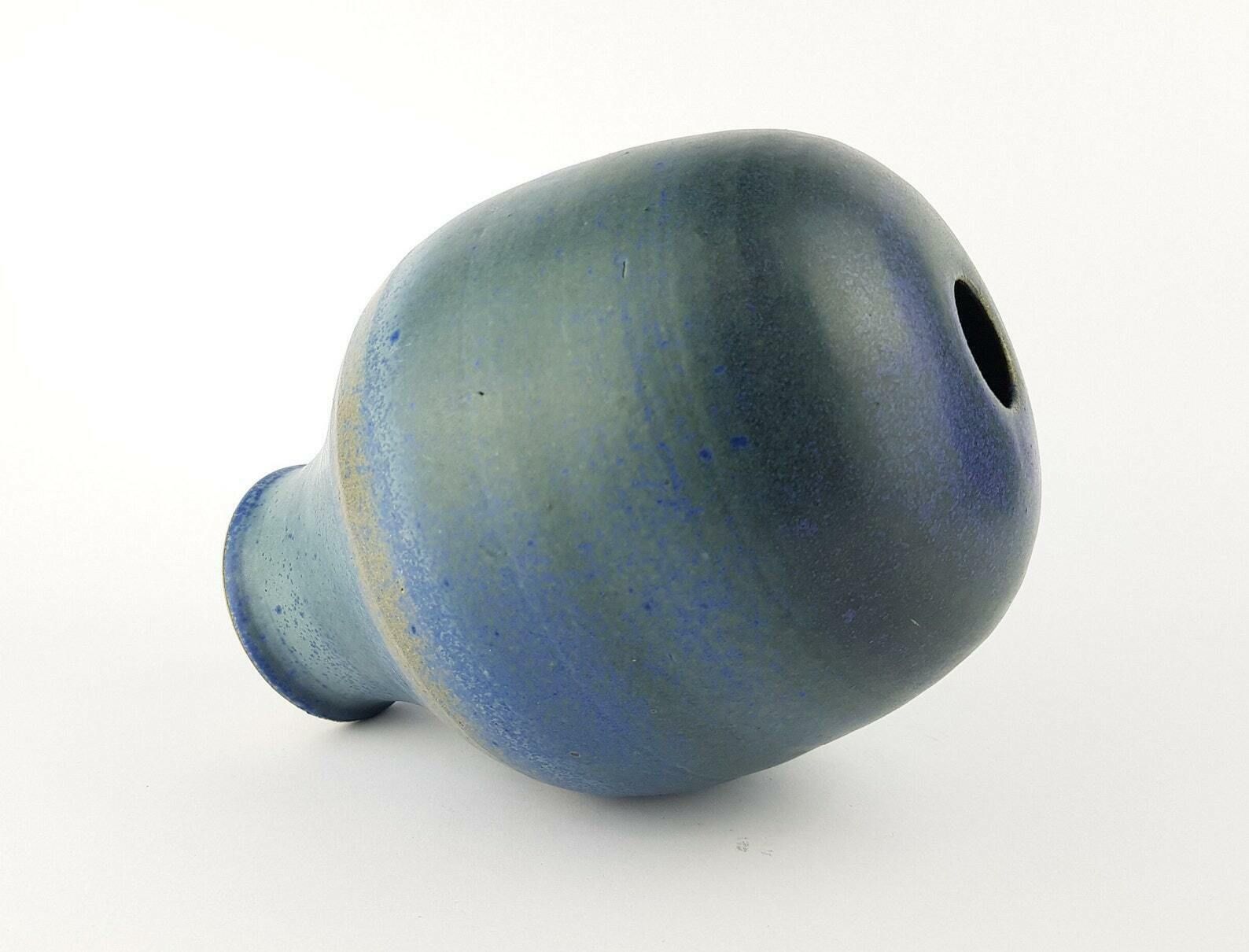 Vintage Ernst P. Degen Blue And Purple Stylish Studio Art Vase Mid Century Design photo Home Decor