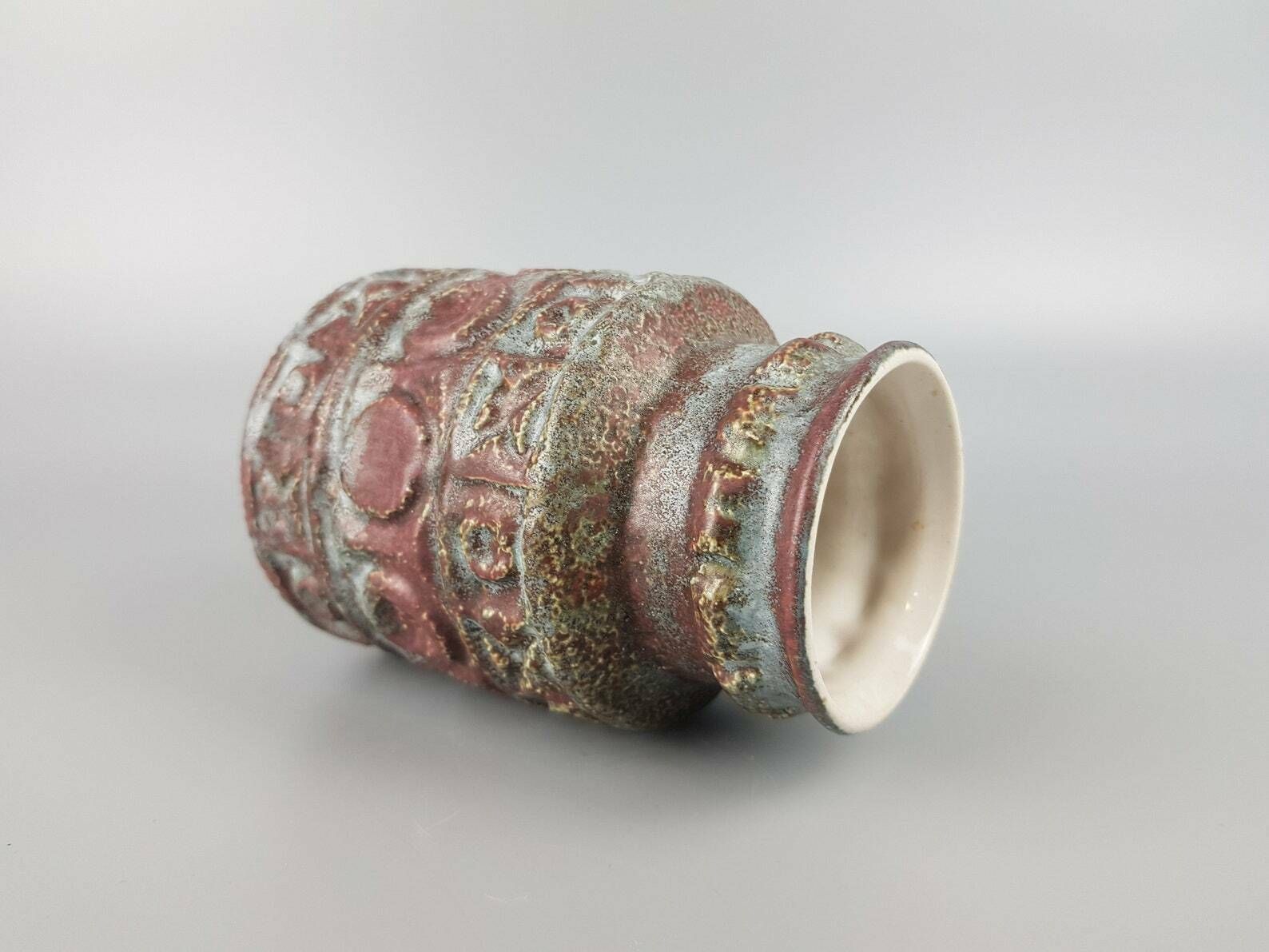 Vintage Bay Keramik Purple And Grayish Blue Vase 92 14 , West German Pottery 1960s photo Home Decor