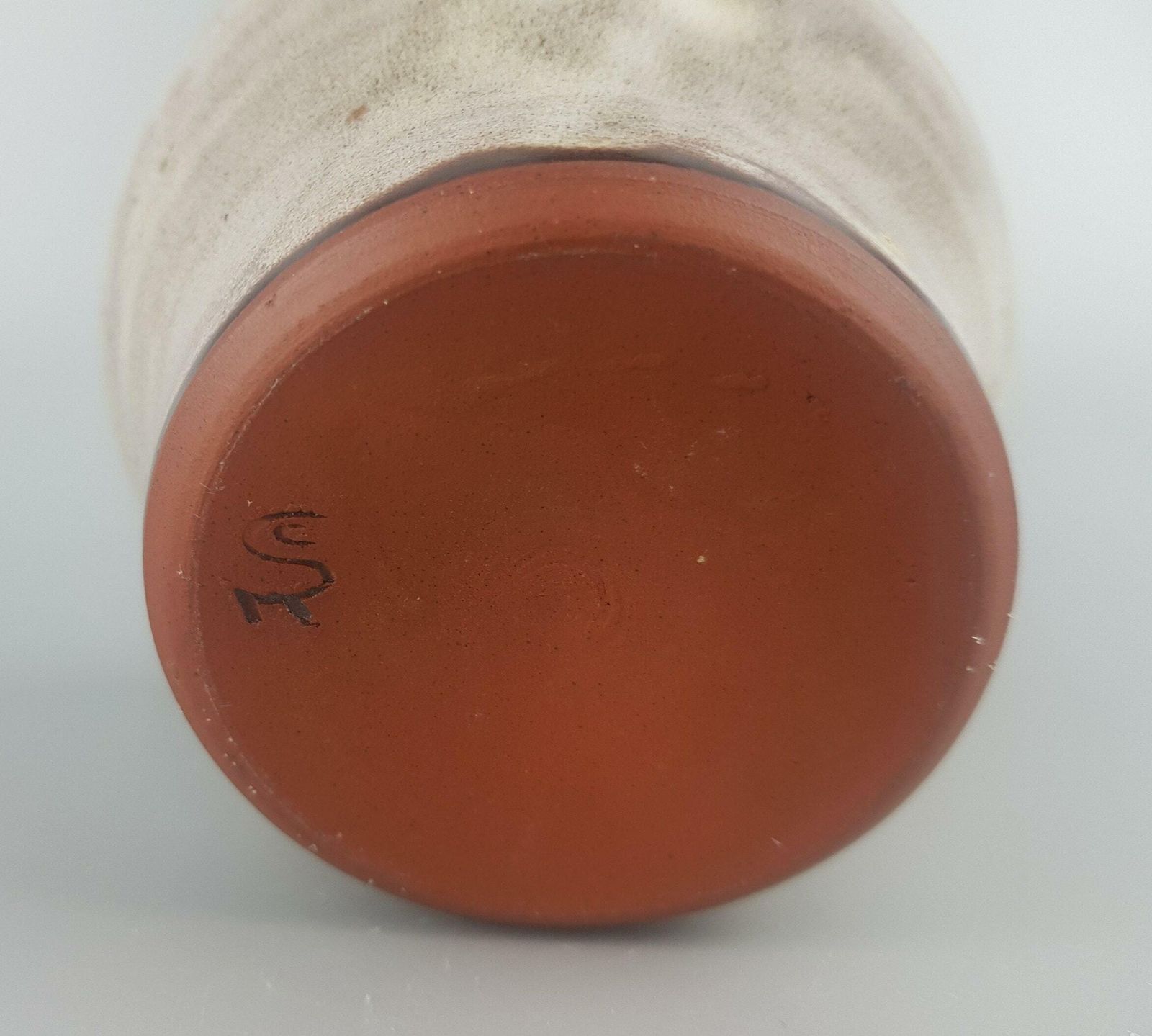 Vintage Studio Art Pottery Beige And Brown Vase By Werkstatt Christine Und Rainer Serocka From West Germany photo vinterior