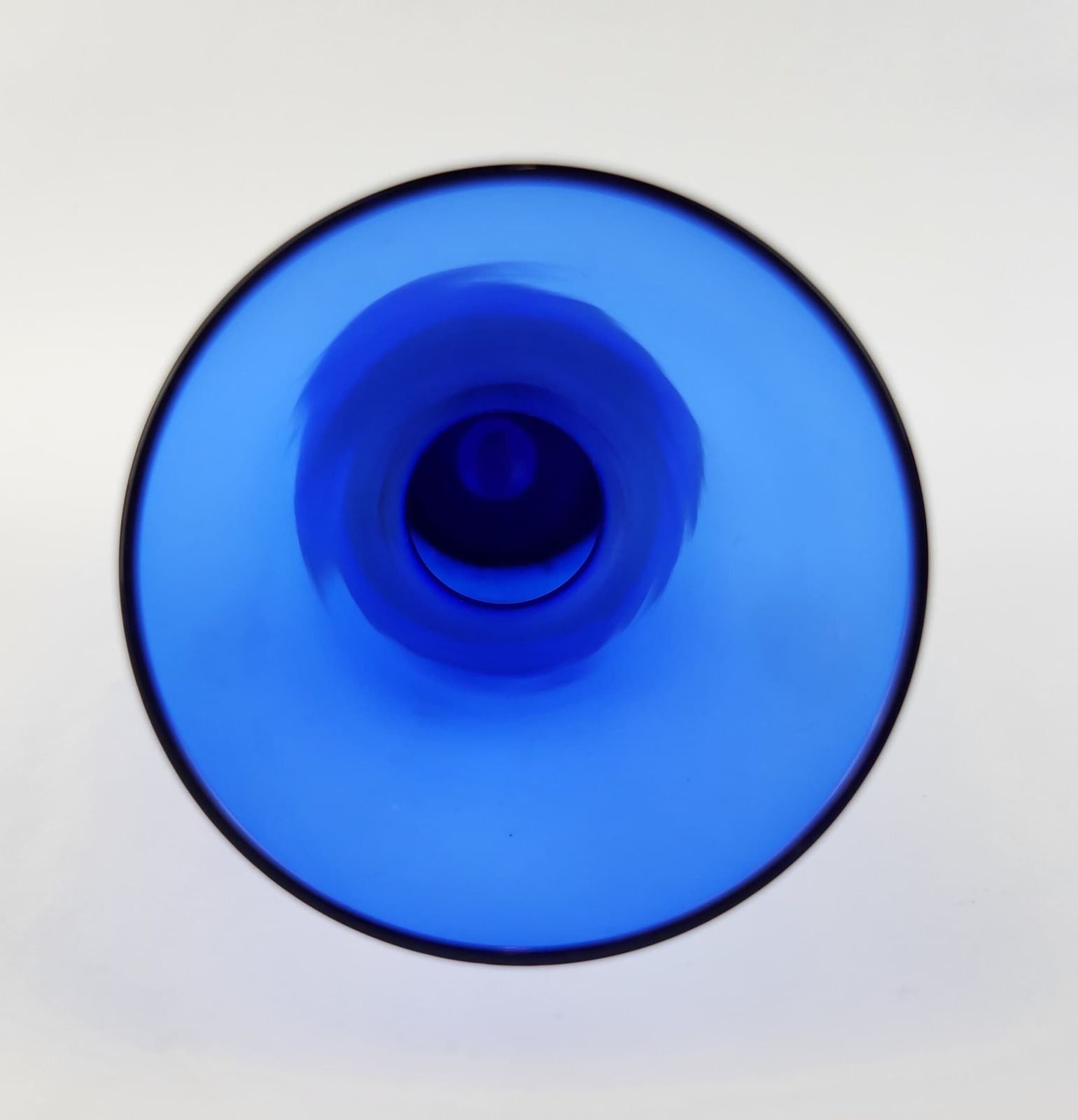 Vintage Aseda Glass Blue Design Vase From Sweden Scandinavia 1960 70s photo 51.0