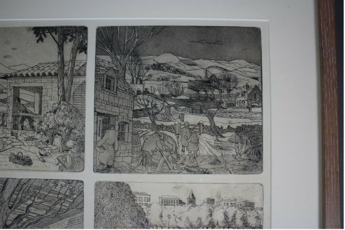 Lithograph "Four Seasons" By The Artist Felicity Father C1977 photo Art