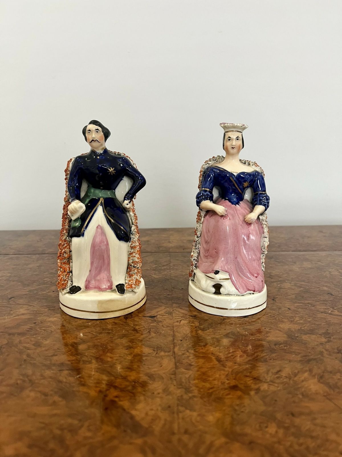 Lovely Pair Of Victorian Staffordshire 'Royal' Figures photo 245.0